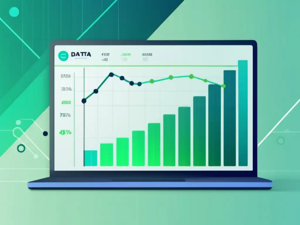 Gráfico de análisis de datos de marketing de afiliados con software de afiliados eficaz