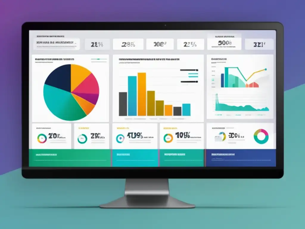 Gráfico de análisis de marketing y diseño web Gráfico de análisis de datos en marketing de afiliados