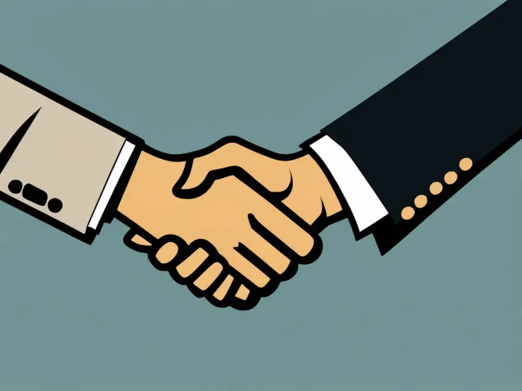 Apretón de manos de confianza Apretón de manos simbolizando confianza y relaciones fuertes en el marketing de afiliados