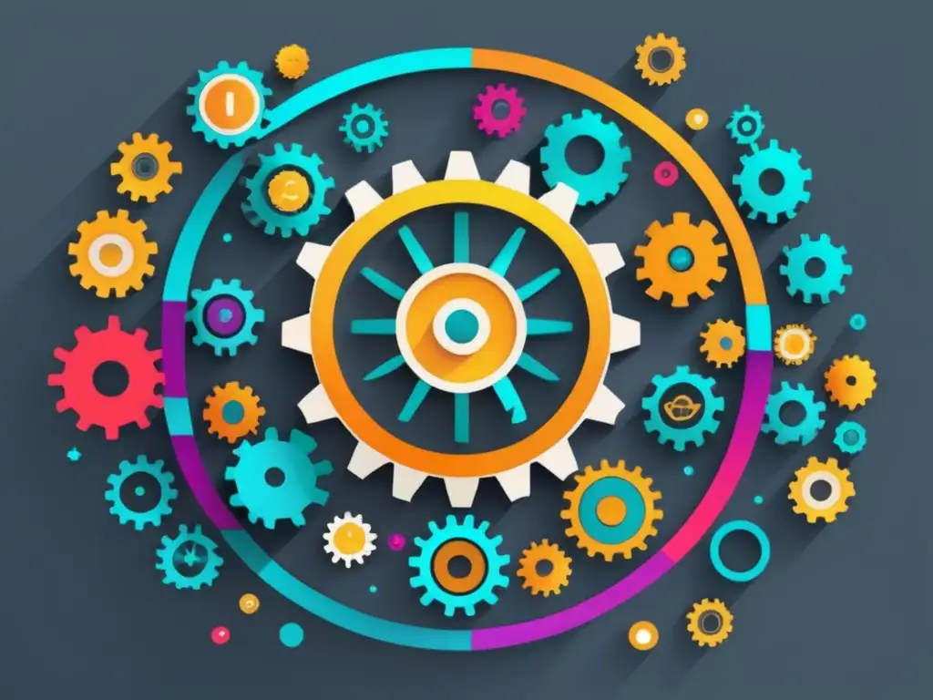 Tendencias en marketing de afiliados con diseño moderno y vibrante, representando la automatización y funcionalidades clave