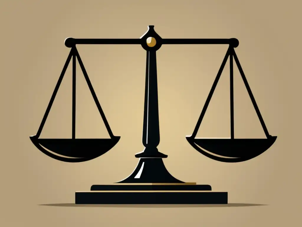 Equilibrio legal en marketing de afiliados Ilustración minimalista y moderna que representa