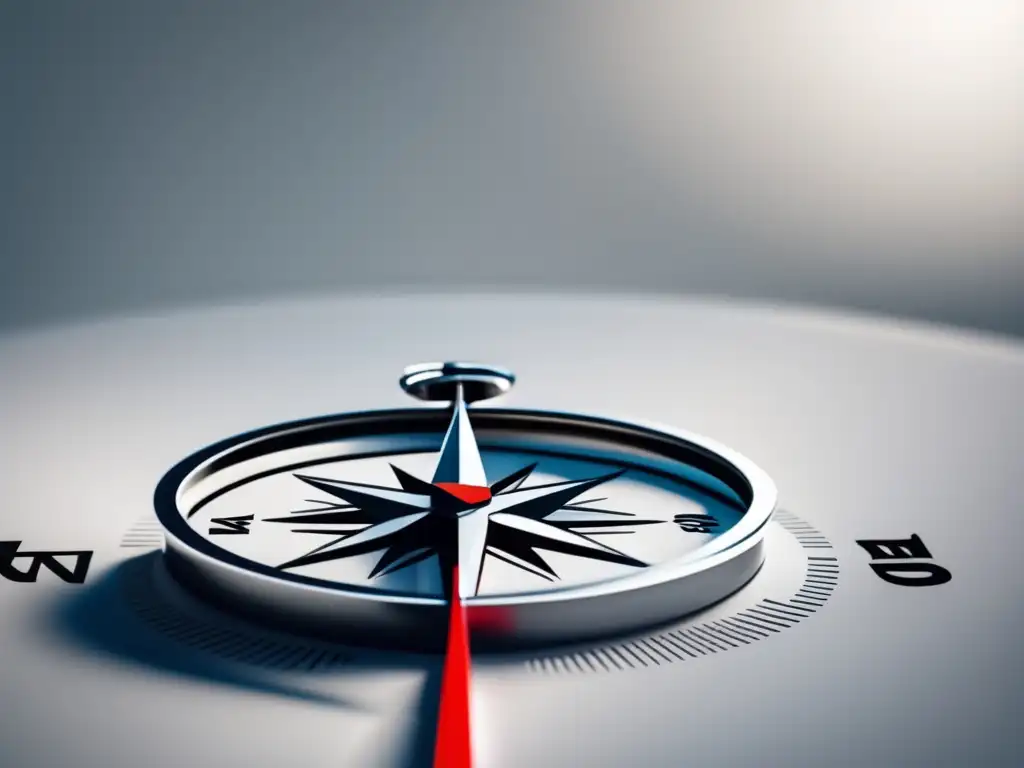 Brújula apuntando al objetivo en marketing de afiliados Herramientas y recomendaciones para elegir productos en el marketing de afiliados -
