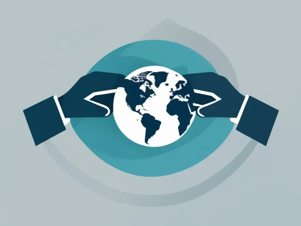Colaboración global en marketing de afiliados Manos que se estrechan, representando prácticas éticas de marketing de afiliados
