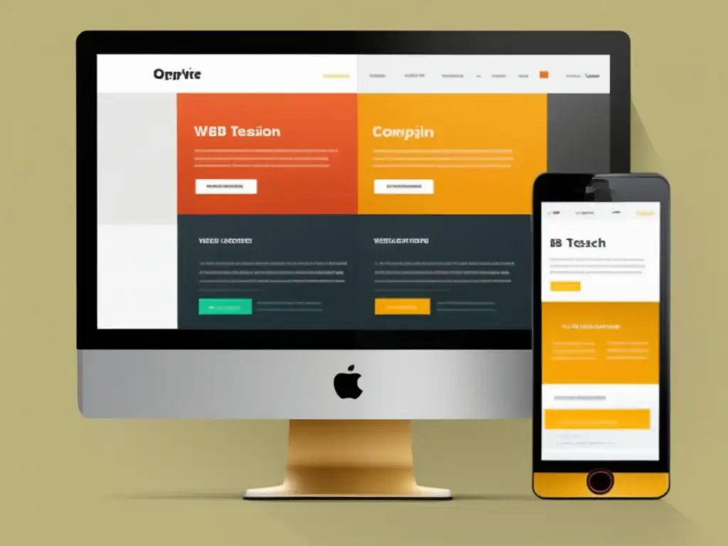 Comparación de versiones de sitio web: diseño minimalista vs