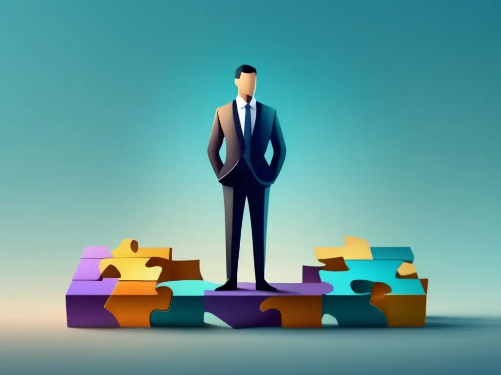 Construyendo una reputación sólida Persona en puzzle de construcción de reputación sólida con afiliado ético en el marketing de afiliados