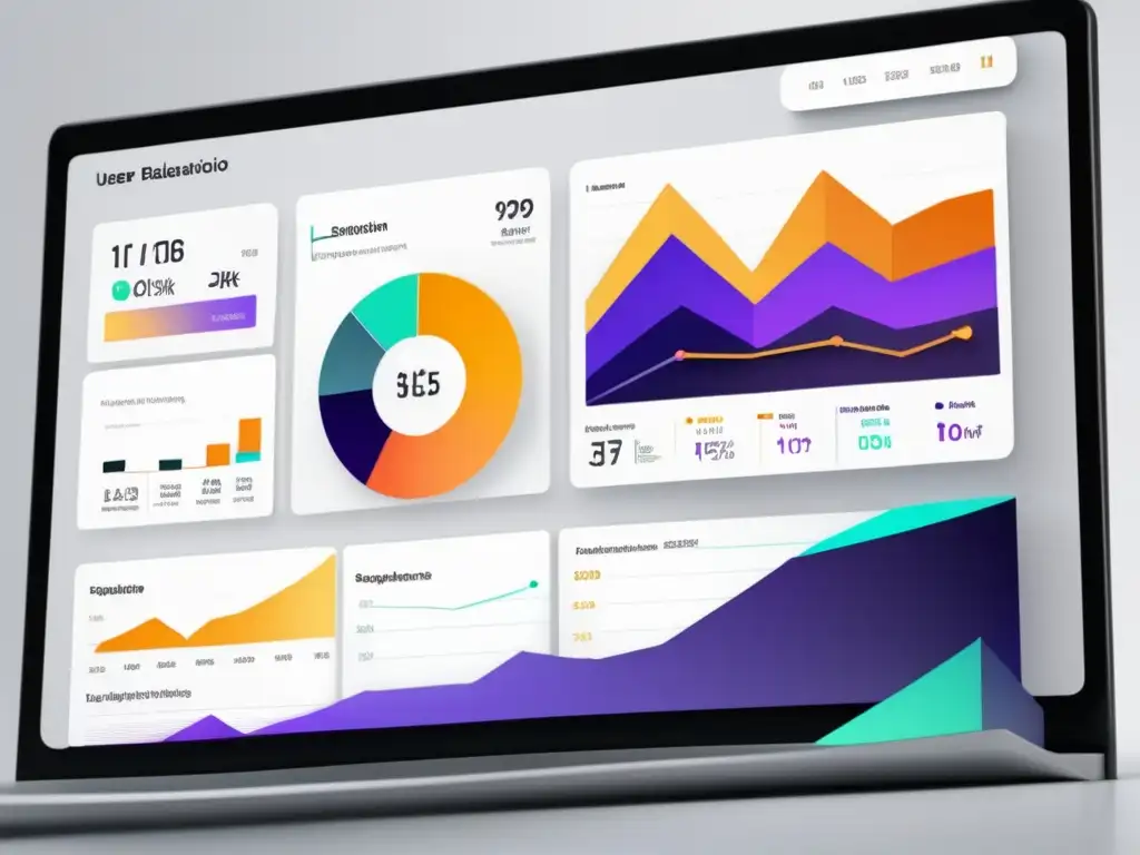 Diseño minimalista y profesional Dashboard moderno y minimalista con gráficos de análisis y estrategias de conversión en marketing de afiliados