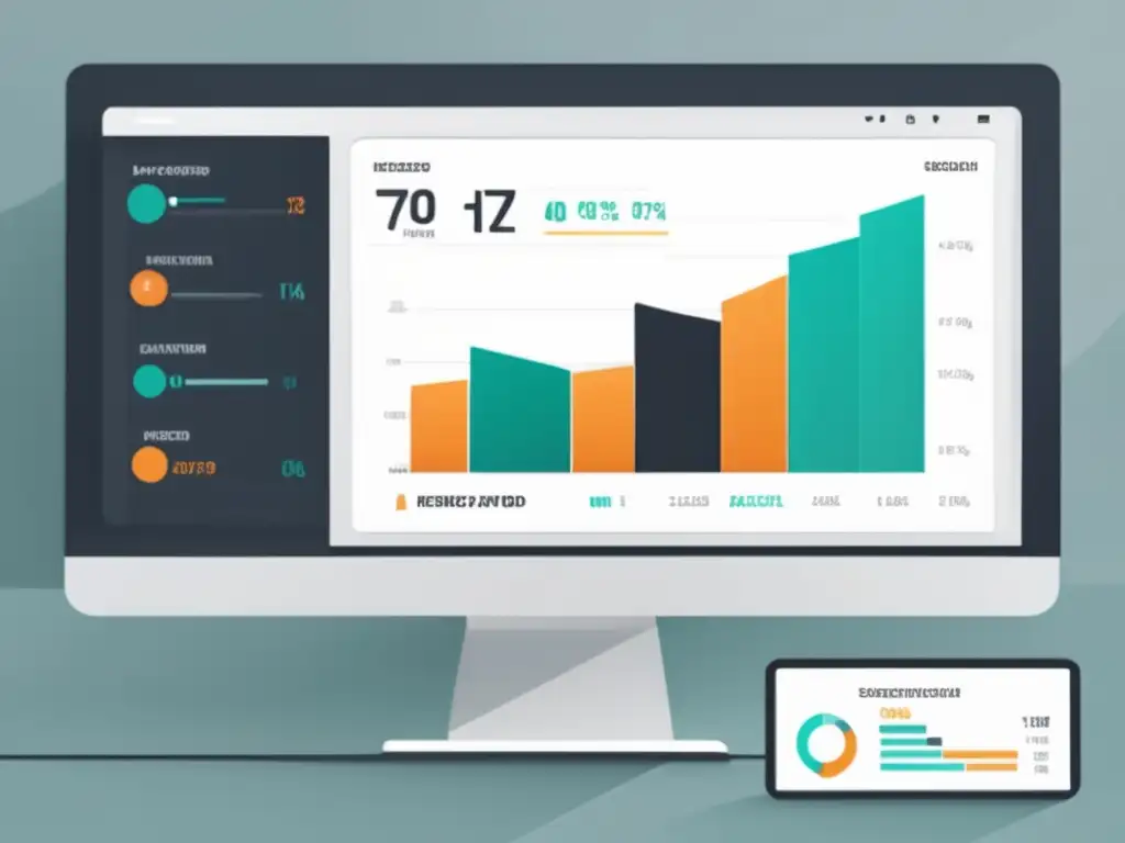 Dashboard de análisis de palabras clave Dashboard moderno y minimalista con métricas de análisis de palabras clave en marketing de afiliados
