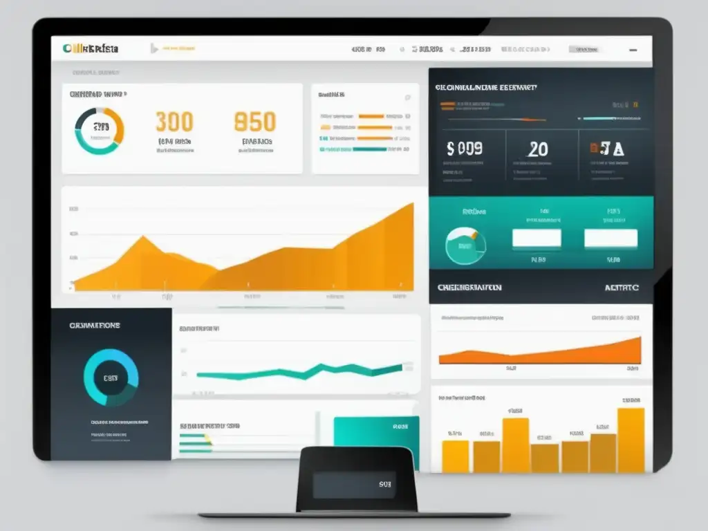 Dashboard de marketing digital elegante y moderno Estrategias efectivas para aumentar ganancias en marketing de afiliados