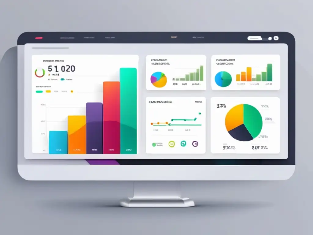 Dashboard de marketing afiliado sofisticado Herramientas de afiliados: panel digital con datos visuales y gráficos modernos y llamativos