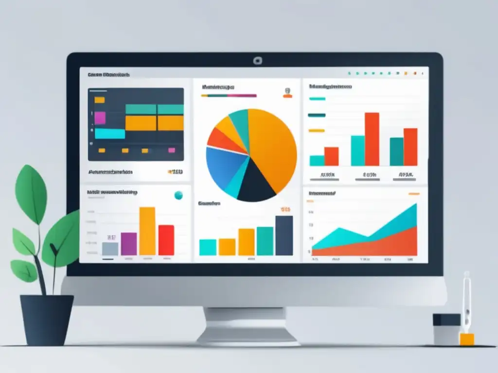 Panel de análisis de datos para marketing digital Un dashboard moderno y minimalista de análisis de datos en el marketing de afiliados