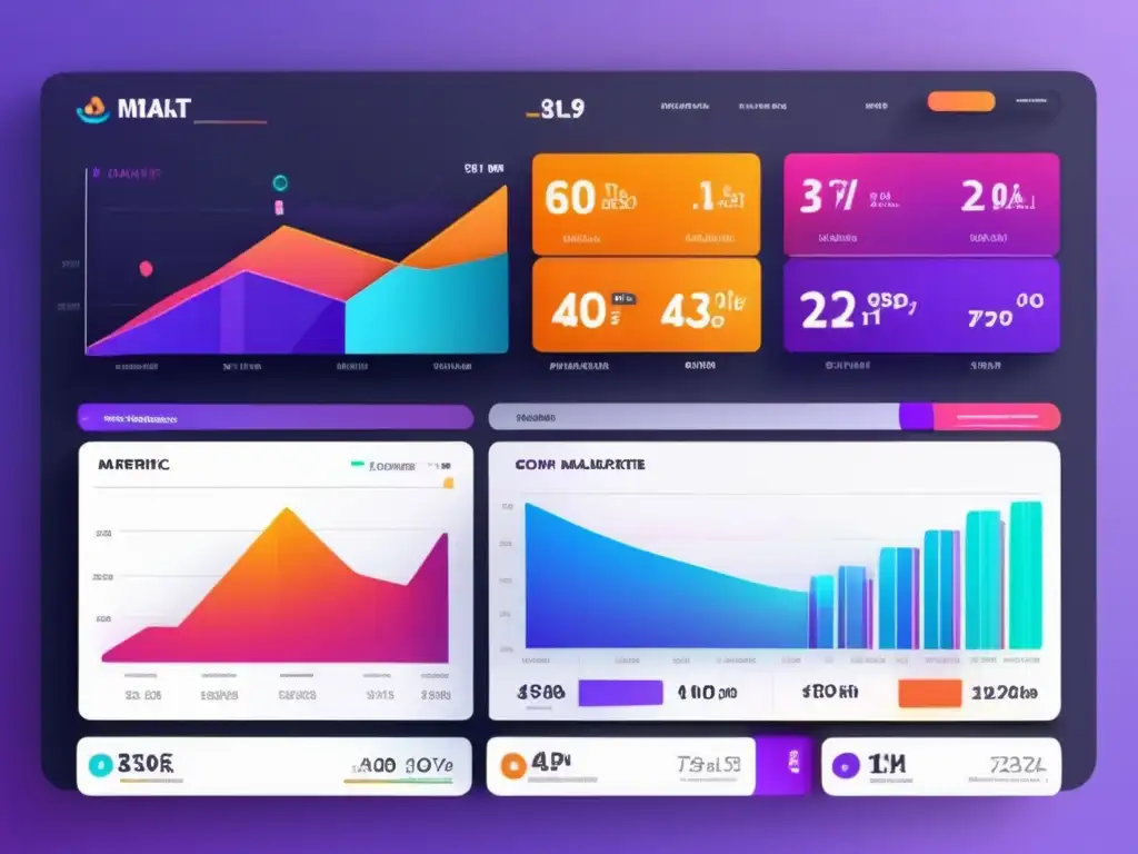 Dashboard de marketing de afiliados Dashboard minimalista y vibrante para marketing de afiliados