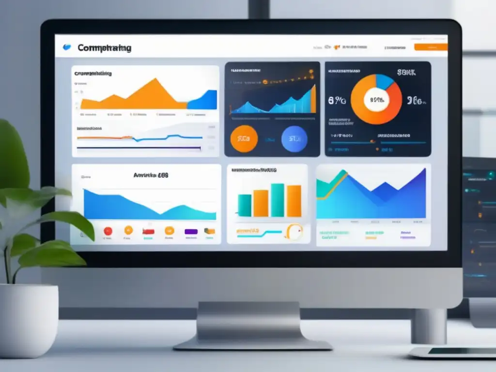 Dashboard de análisis de competidores en marketing de afiliados Dashboard de análisis de competencia en marketing de afiliados con gráficos y herramientas (110 caracteres)