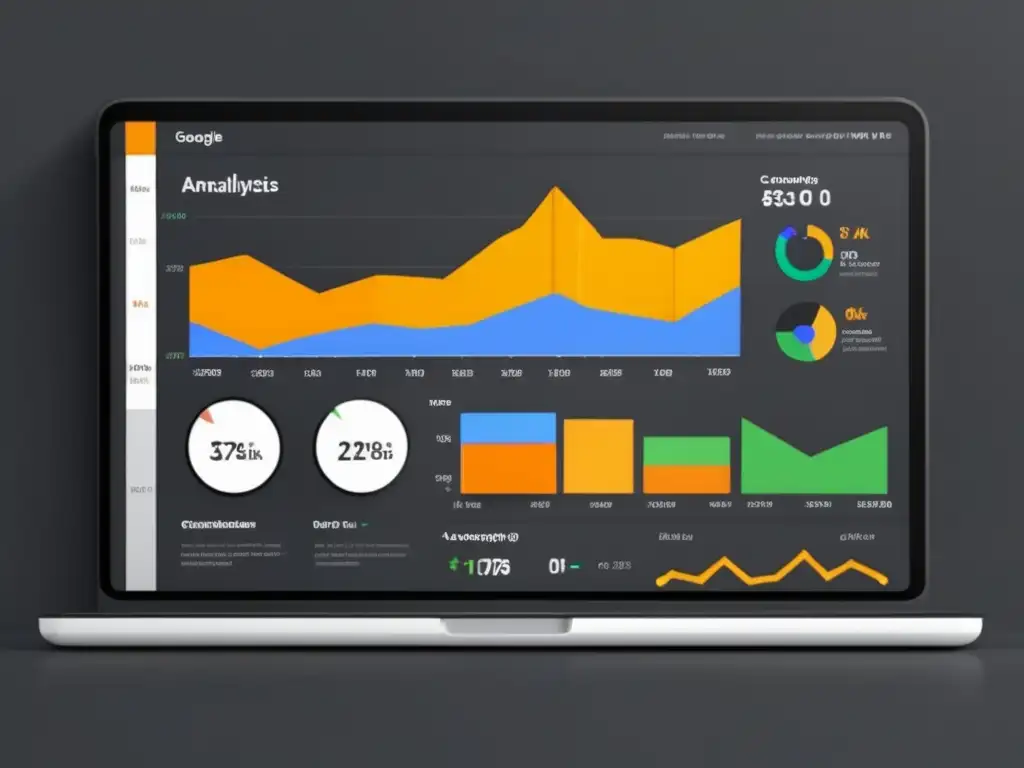 Panel de control moderno de Google Analytics Dashboard moderno de Google Analytics: Métricas clave y gráficos atractivos