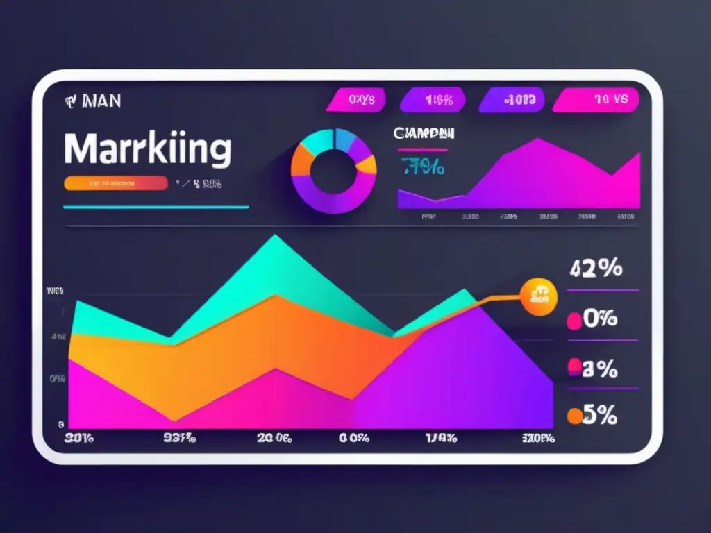 Dashboard de marketing digital Dashboard de marketing de afiliados con gráficos de rendimiento y métricas clave