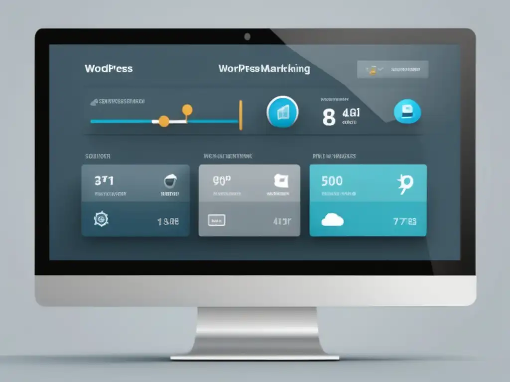 Tablero WordPress minimalista con plugins para marketing de afiliados WordPress dashboard con mejores plugins para marketing de afiliados