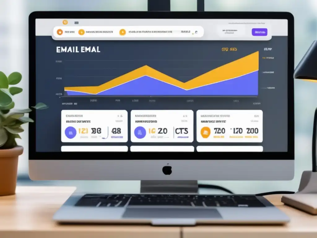 Dashboard de email marketing moderno Panel de email marketing para afiliados: métricas, campañas, segmentación