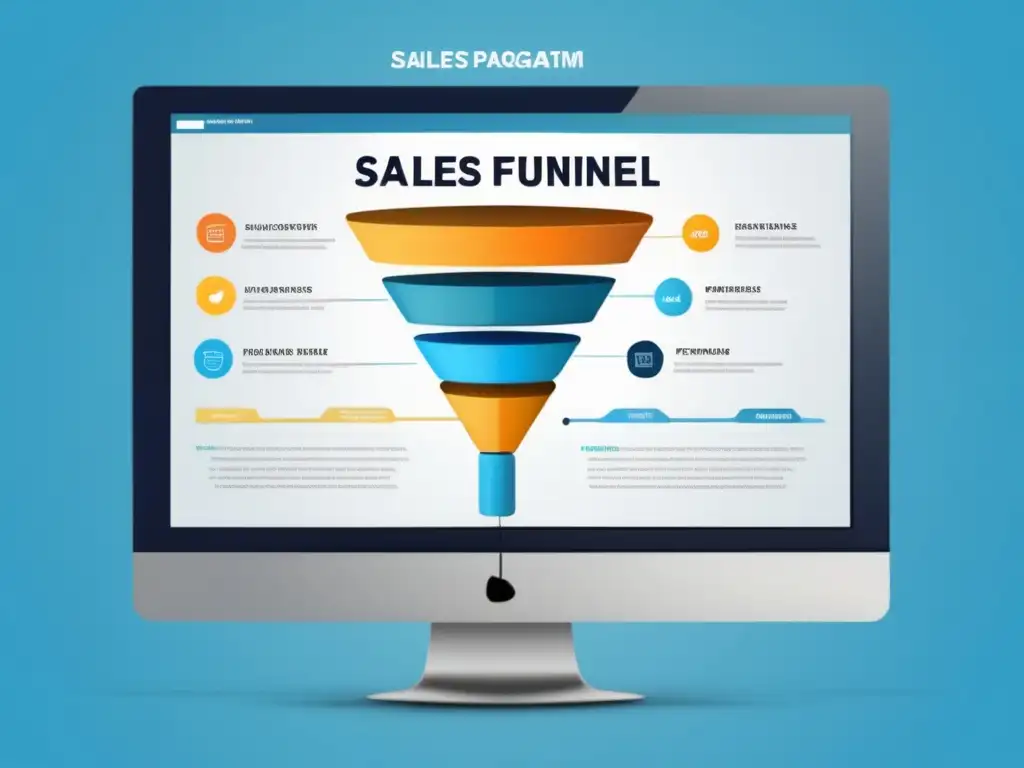 Diagrama de embudo de ventas para generar ingresos online Diagrama de embudo de ventas para ganar dinero en línea a través de marketing de afiliados