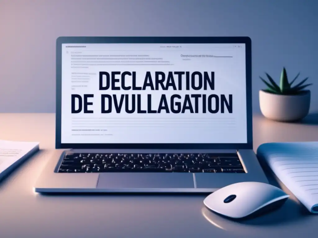 Documento de divulgación de afiliados Pasos legales para el marketing de afiliados