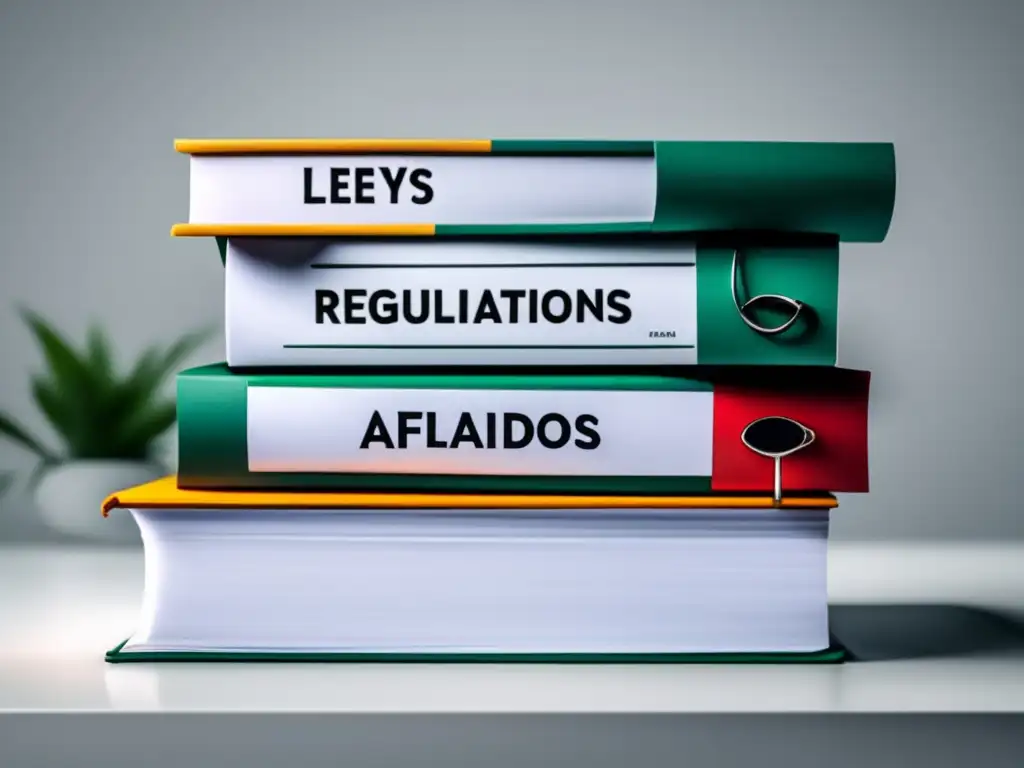 Documentos legales organizados Documentos legales organizados en un escritorio blanco - Leyes y regulaciones del marketing de afiliados