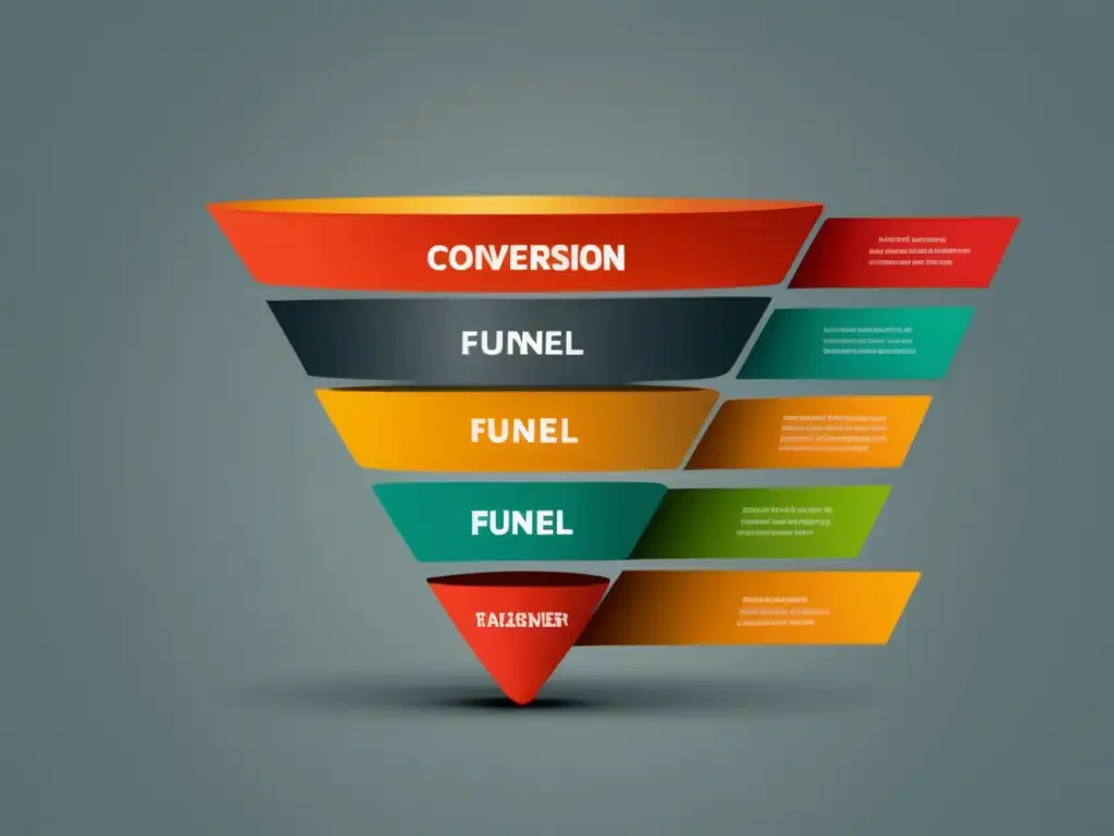 Proceso de conversión: embudo minimalista Imagen de embudo de conversión para optimizar conversiones en marketing de afiliados