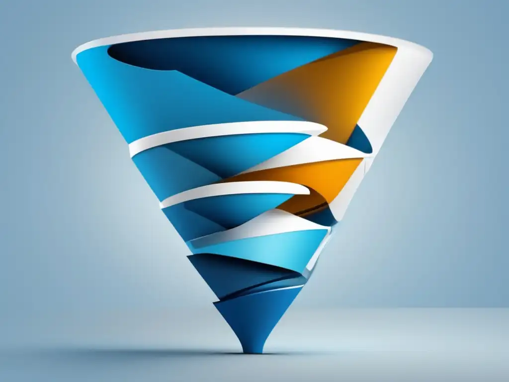 Funnel de conversión moderno y minimalista Imagen de embudo de conversión moderno para optimización de conversiones en marketing de afiliados