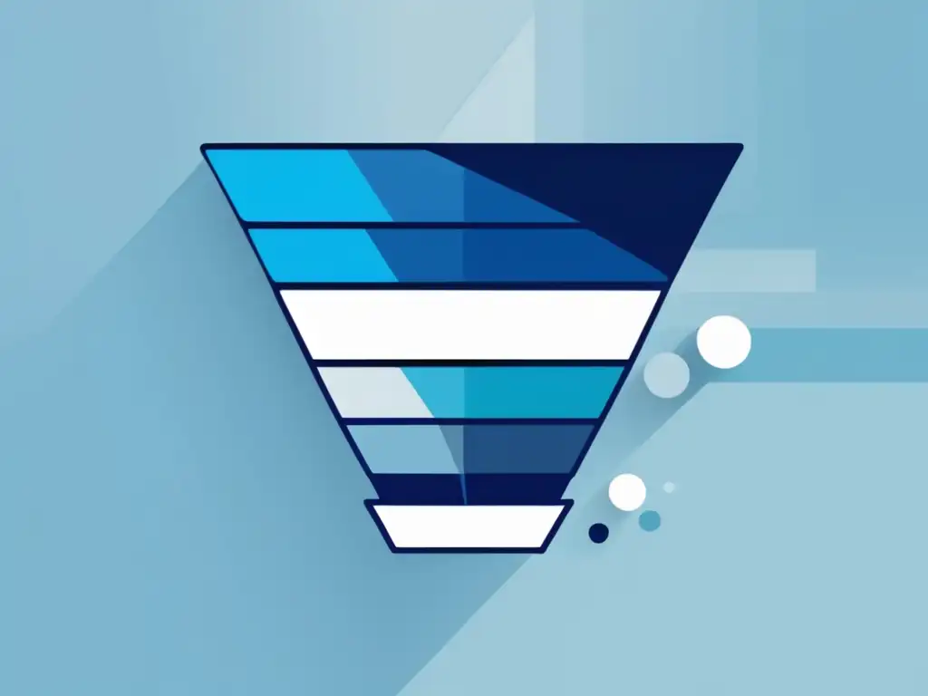 Diseño moderno de embudo de marketing digital Diseño moderno de un embudo de marketing digital con estrategias avanzadas para maximizar beneficios en afiliados