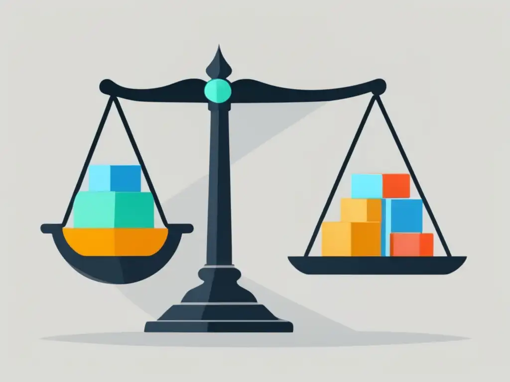 Balance ética y legal en marketing de afiliados Representación balanceada entre leyes, ética y marketing de afiliados