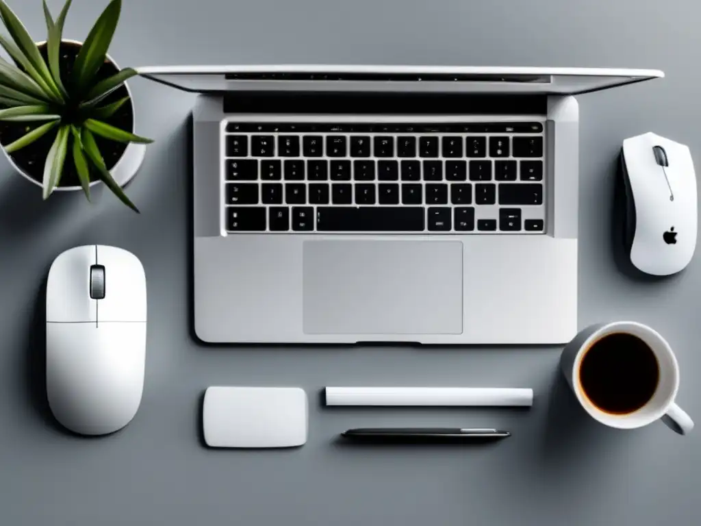 Escritorio moderno y organizado para el éxito en marketing de afiliados Escritorio moderno y organizado para el éxito en marketing de afiliados