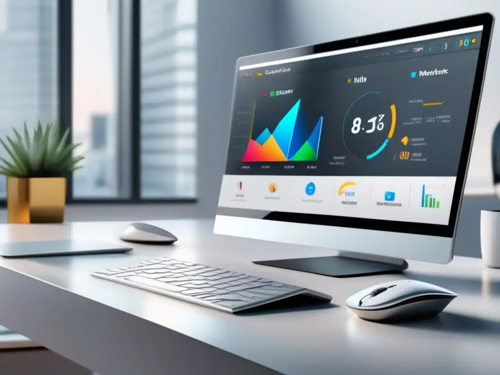 Espacio de trabajo moderno y minimalista Herramientas de afiliados para mejorar la estrategia de email marketing en un elegante y moderno espacio de trabajo