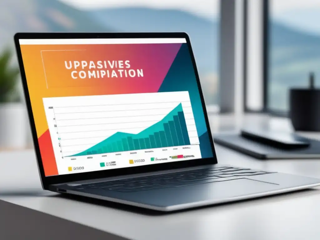 Laptop profesional con gráfico de ingresos pasivos Ventajas de unirse a Moosend's programa de afiliados: ofertas exclusivas y comisiones competitivas