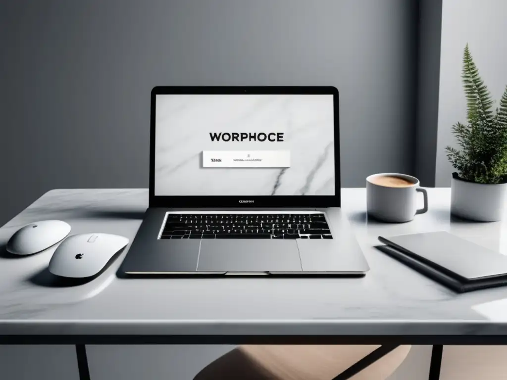 Espacio de trabajo minimalista y profesional Espacio de trabajo minimalista y profesional con herramientas de creación de contenido para afiliados