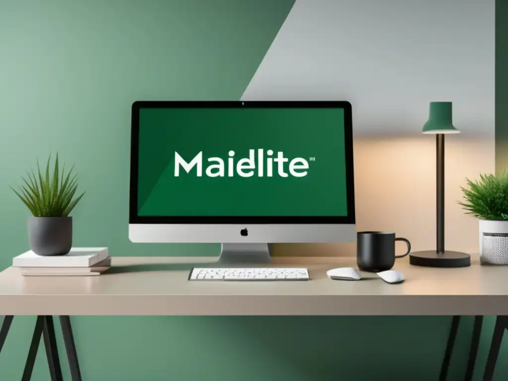 Espacio de trabajo eficiente con logo de MailerLite Espacio de trabajo eficiente, con beneficios y ventajas del programa de afiliados de MailerLite