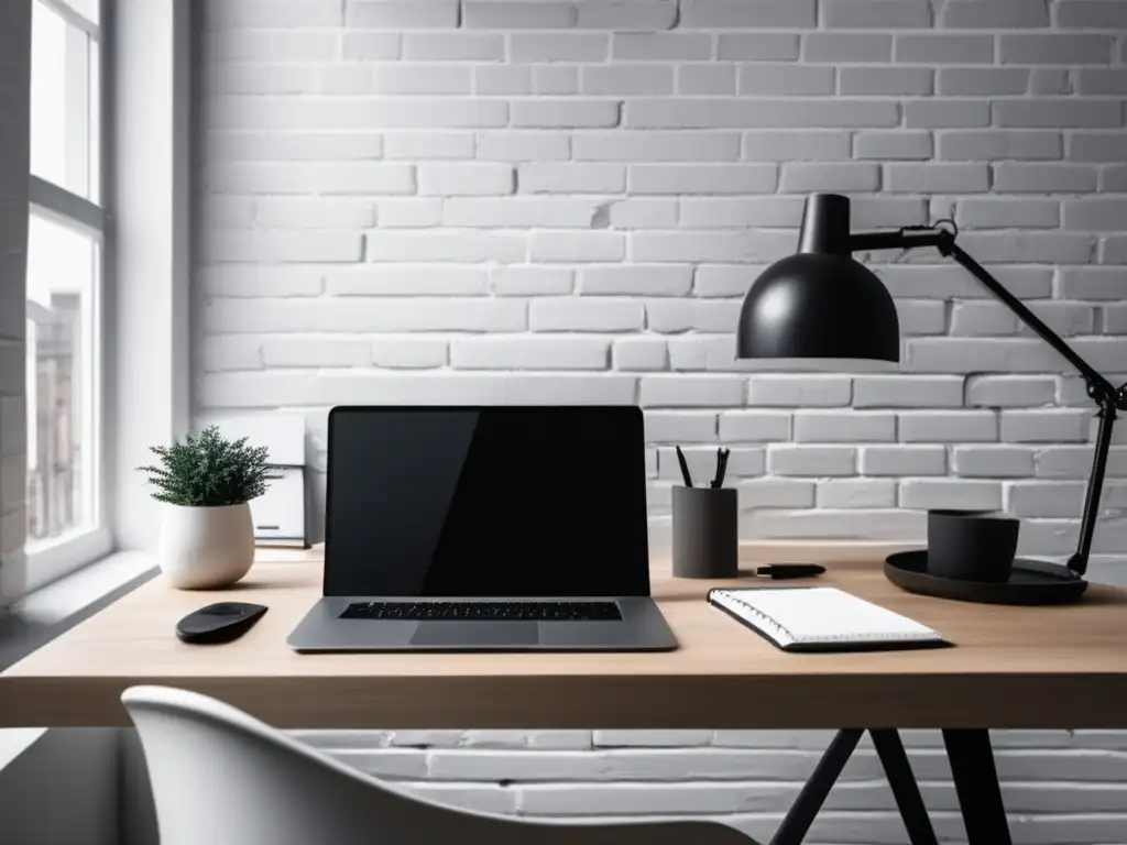 Espacio de trabajo moderno y elegante Estudio caso afiliados: espacio trabajo moderno y minimalista