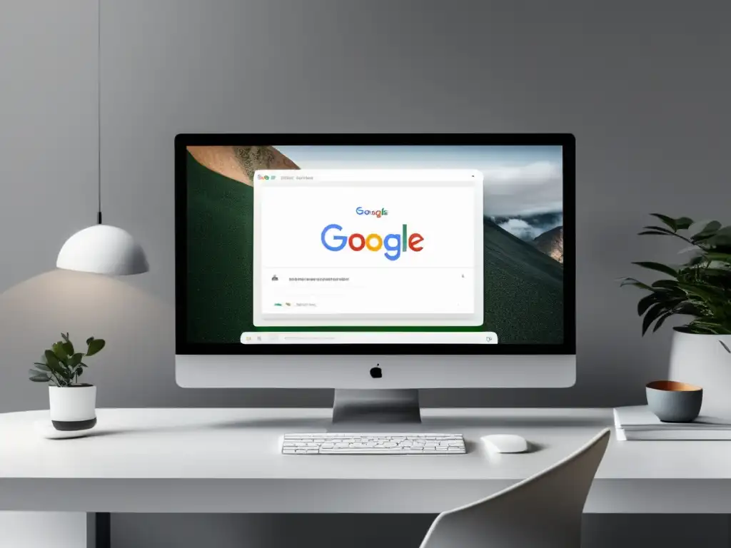 Escritorio moderno y organizado con laptop y SEO Técnicas SEO para mejorar posicionamiento en Google y aumentar ganancias como afiliado en una imagen profesional