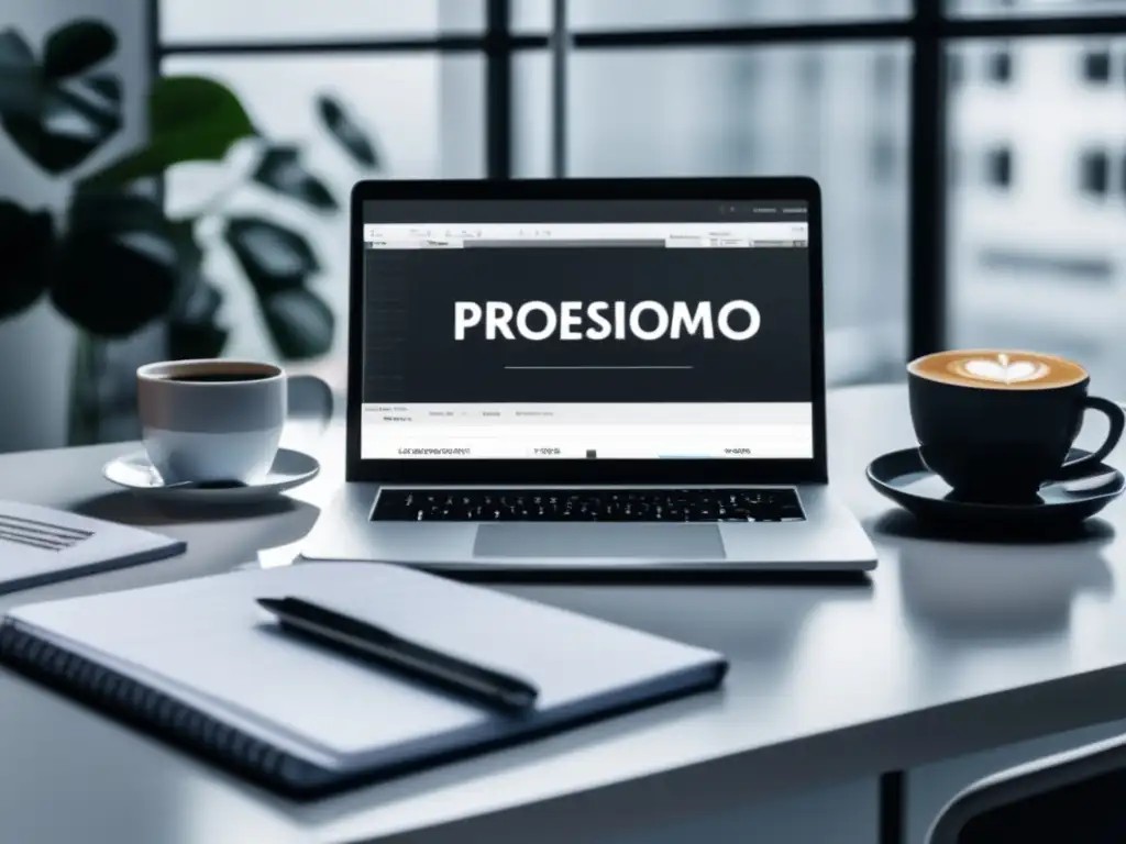 Espacio de trabajo moderno y ético Imagen: Espacio de trabajo moderno con prácticas de marketing de afiliados éticas y profesionales