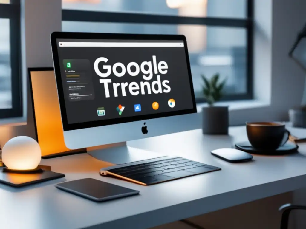 Espacio de trabajo moderno y elegante Espacio de trabajo moderno con herramientas de marketing de afiliados