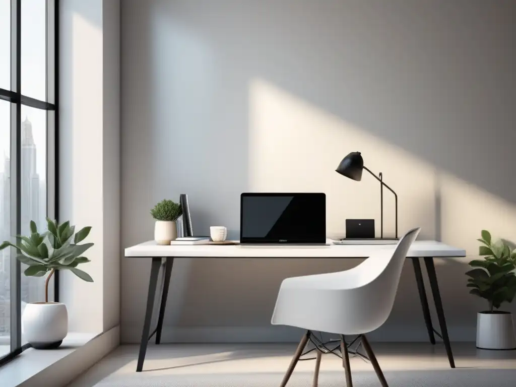 Espacio de trabajo moderno y minimalista Espacio de trabajo moderno con diseño minimalista - Herramientas de creación de contenido para afiliados