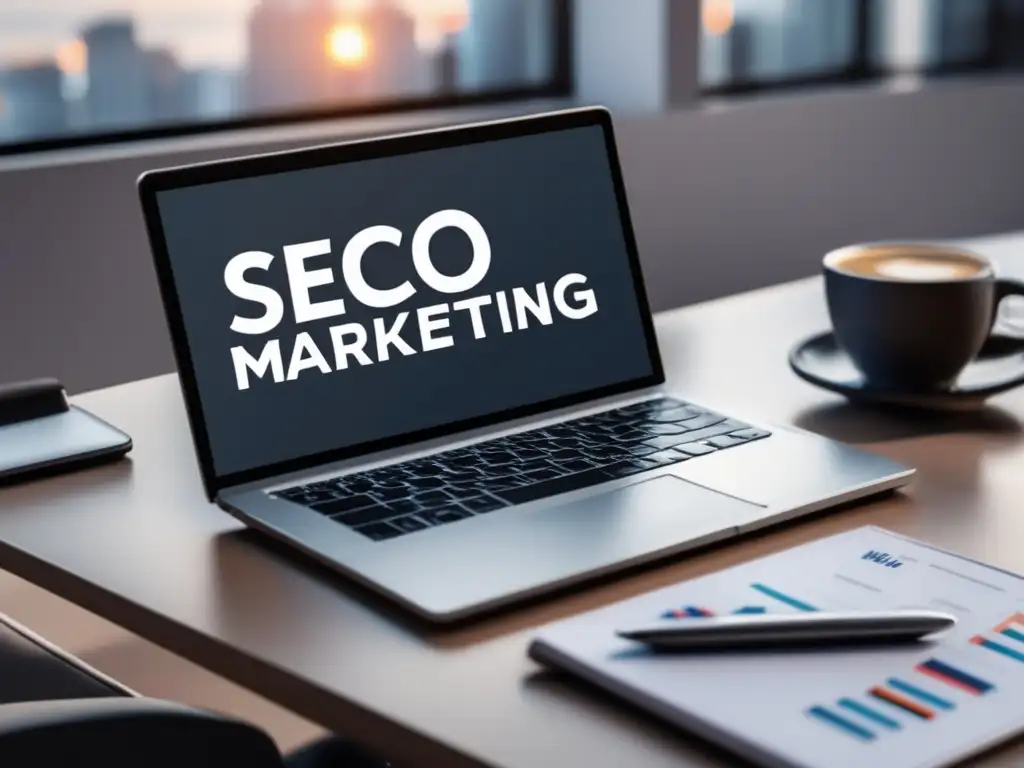 Espacio de trabajo de marketing digital sofisticado Espacio de trabajo de marketing digital con SEO en el marketing de afiliados