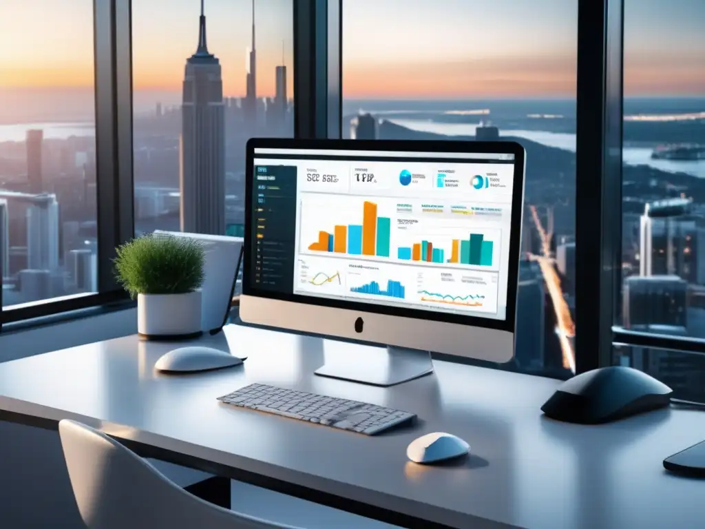 Espacio de trabajo SEO moderno y minimalista Espacio de trabajo moderno con herramientas de SEO para marketers de afiliados