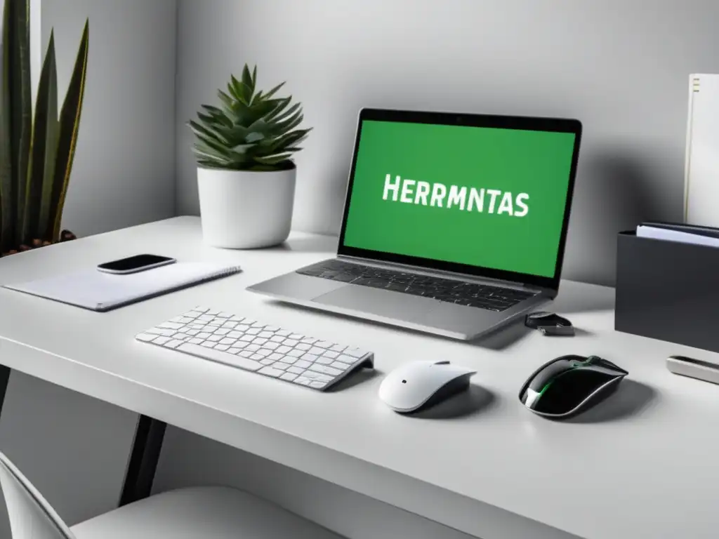 Espacio de trabajo minimalista y moderno con herramientas SEO Espacio de trabajo moderno con herramientas SEO para marketing de afiliados