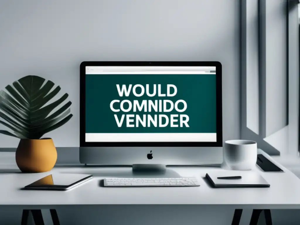 Espacio de trabajo minimalista con estrategias de contenido Estrategias de contenido para ventas en marketing de afiliados con imagen minimalista y moderna