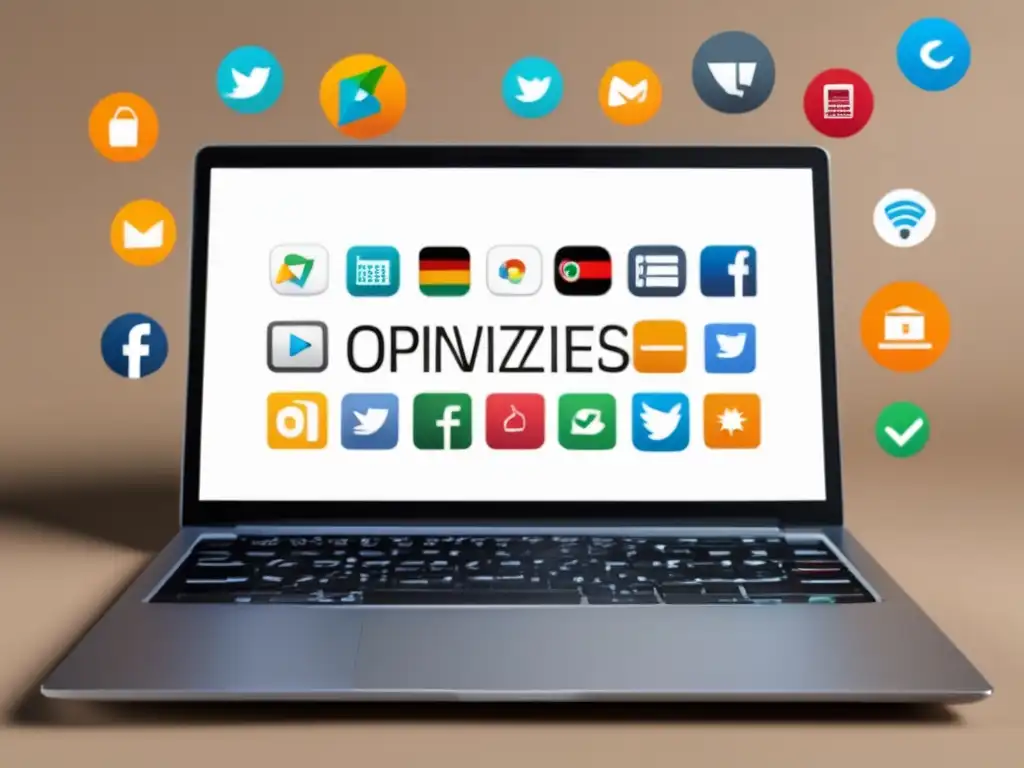 Laptop moderno mejora conversiones en marketing de afiliados para principiantes