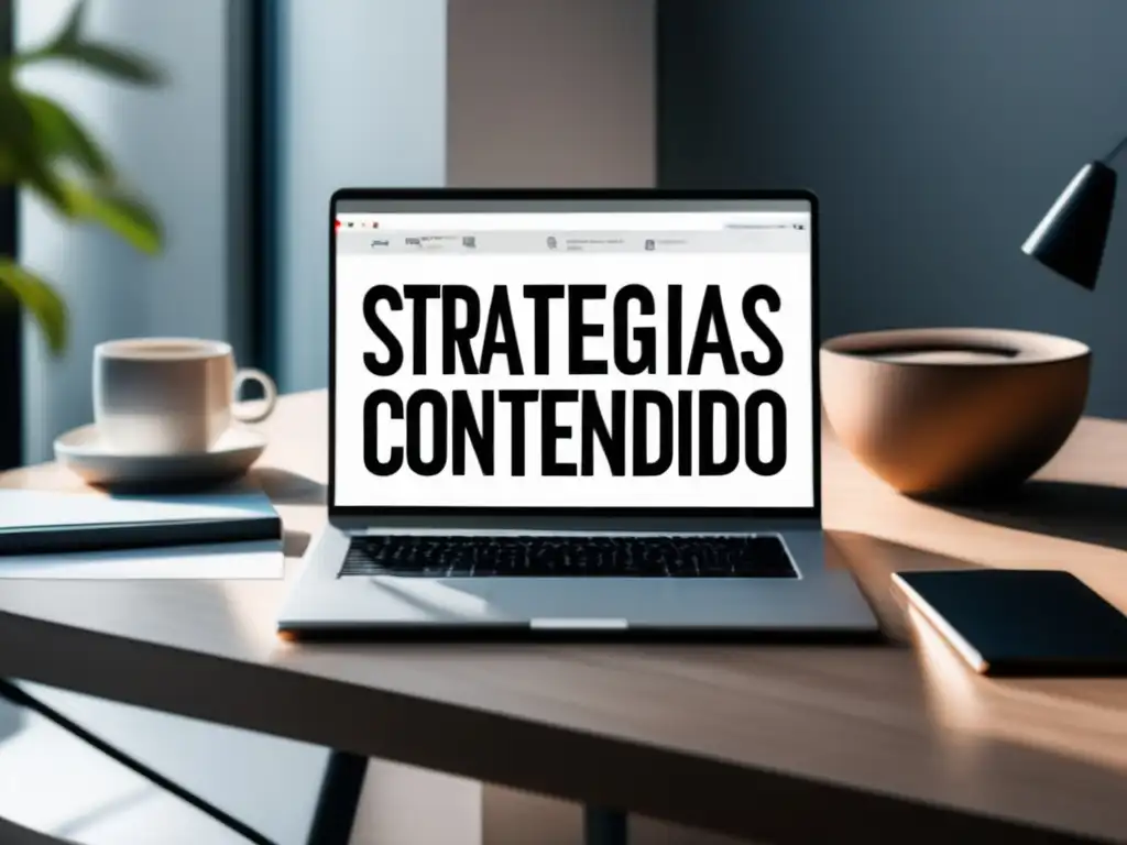 Estrategias de contenido para marketing de afiliados Espacio de trabajo limpio y moderno con estrategias de contenido para marketing de afiliados