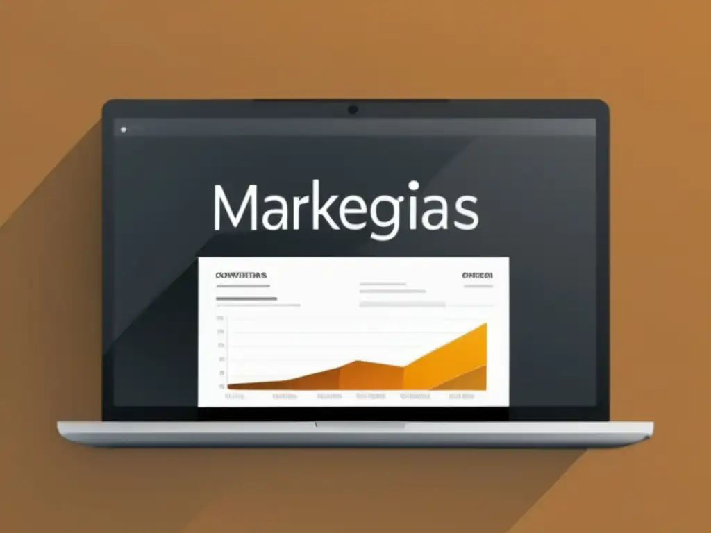 Laptop elegante con dashboard Google Analytics Laptop elegante con Google Analytics para estrategias de marketing de afiliados