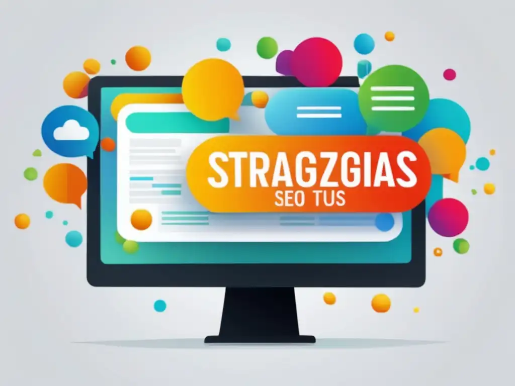 Ilustración moderna de palabras clave para estrategias SEO avanzadas en marketing de afiliados