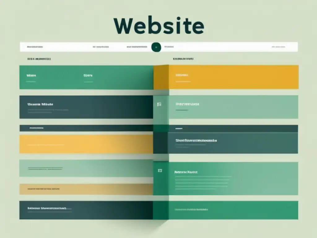 Estructura web jerárquica minimalista Mapa del sitio efectivo para mejorar SEO en web marketing de afiliados