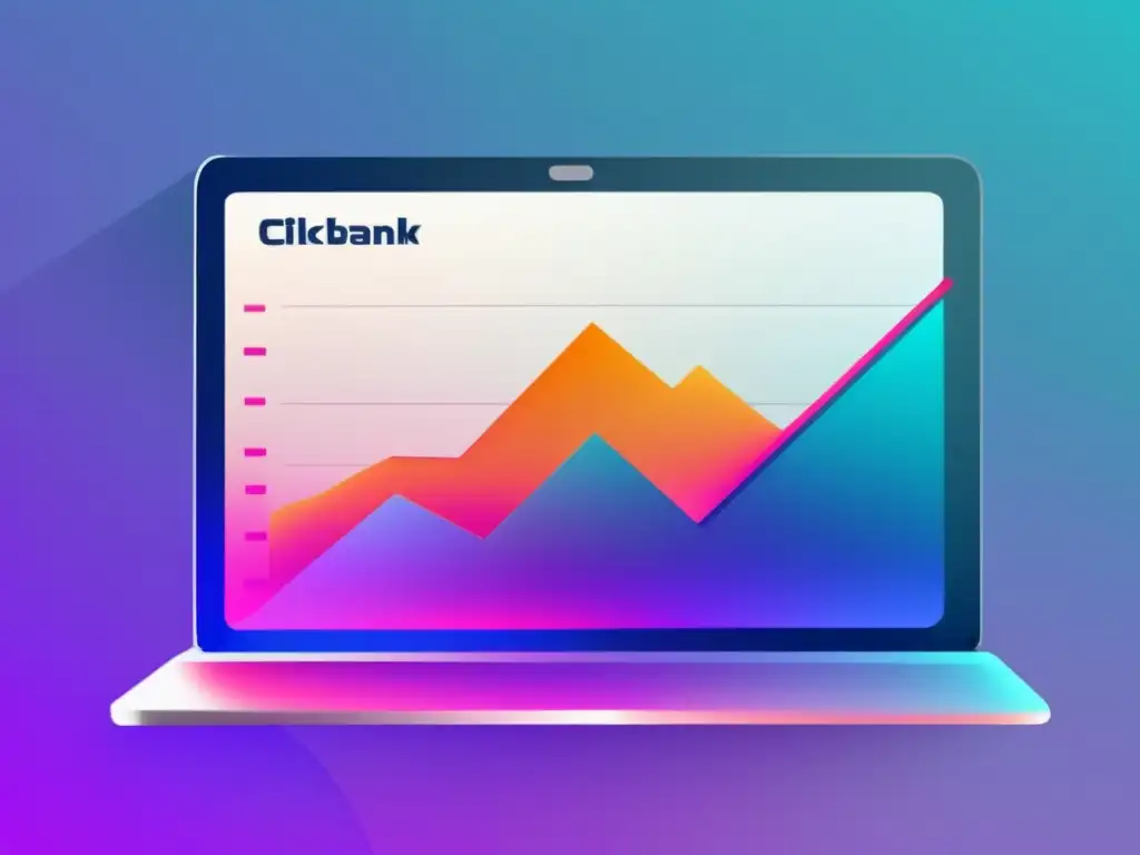 Éxito de ClickBank en marketing de afiliados Laptop muestra tácticas de marketing de afiliados de los gigantes