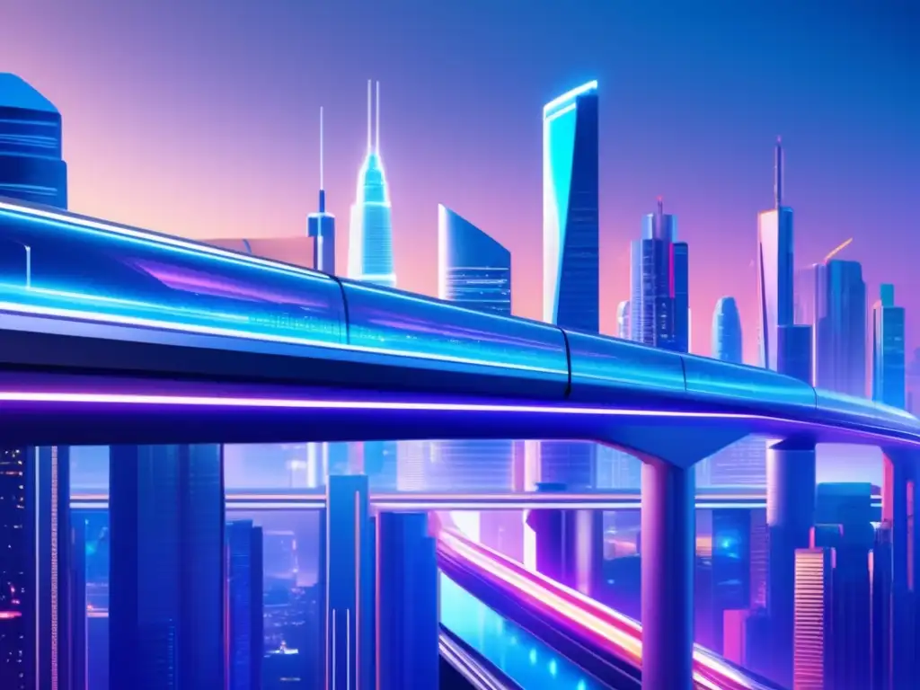 Futurista skyline de ciudad y monorail Estrategias SEO para aumentar ingresos en marketing de afiliados