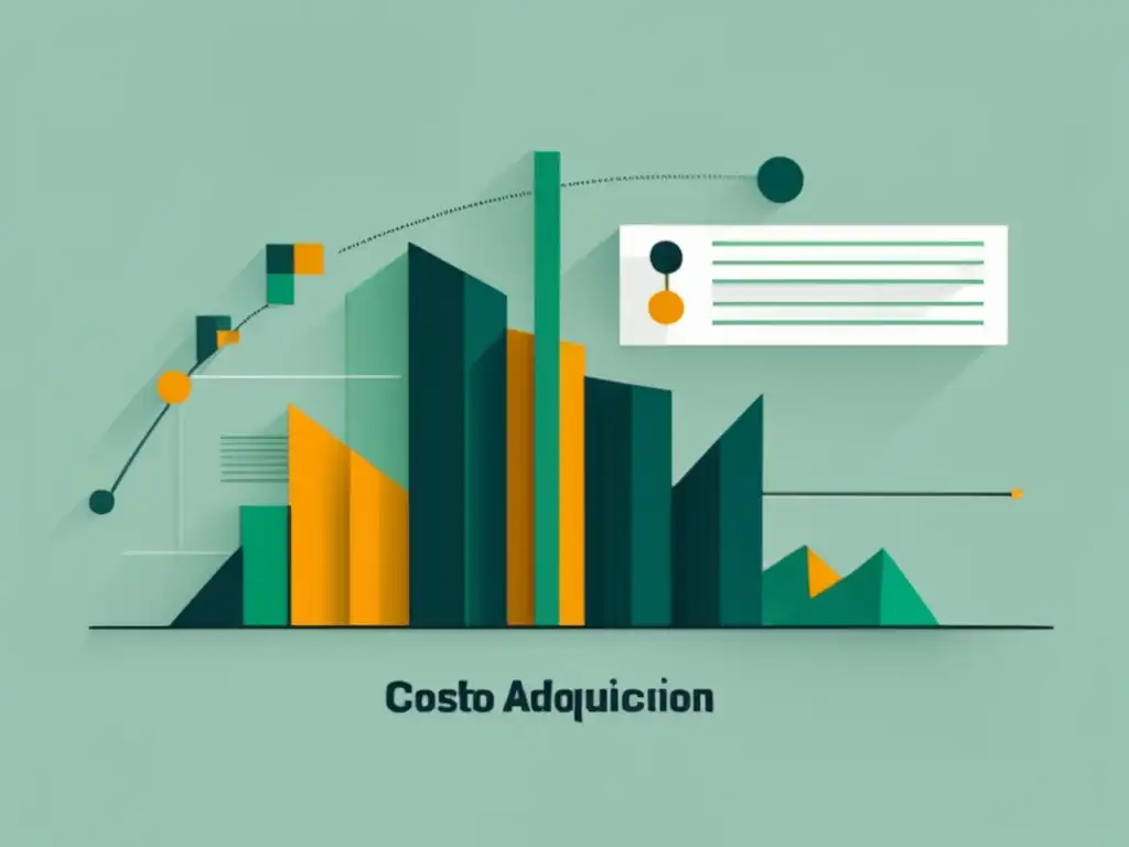 Gráfico abstracto de métricas clave en marketing de afiliados Métricas clave para evaluar ROI en marketing afiliado