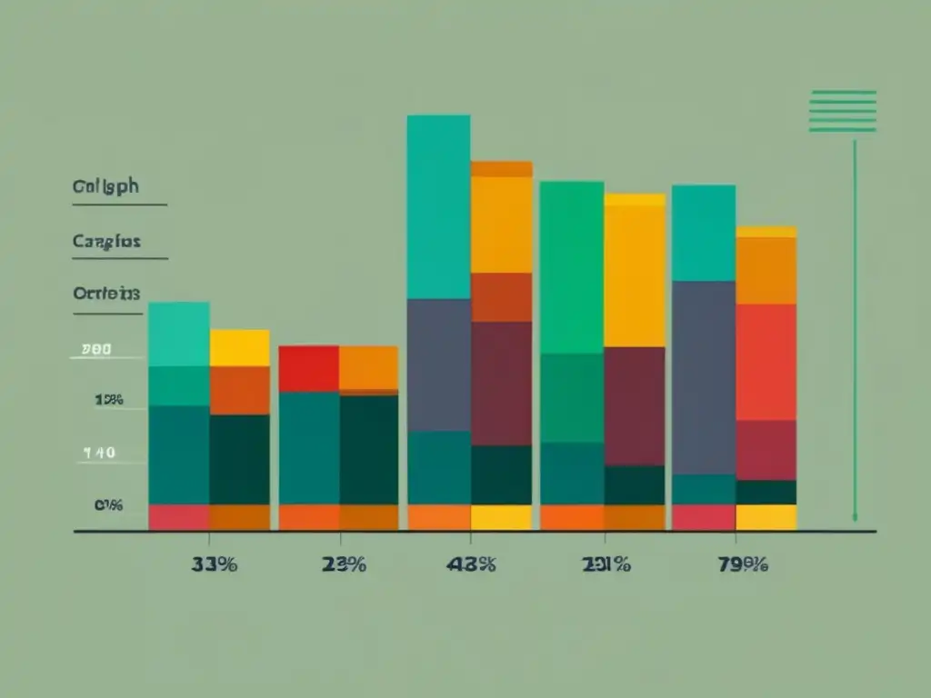 Gráfico de barras minimalista con métricas Gráfico de barras de métricas importantes en el marketing de afiliados